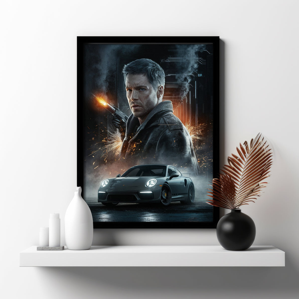 Cinematic Porsche Wall Frame